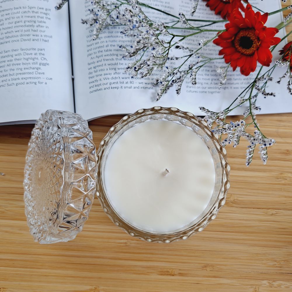 Floral Explosion (Flowerbomb type) - Cut Glass Candle