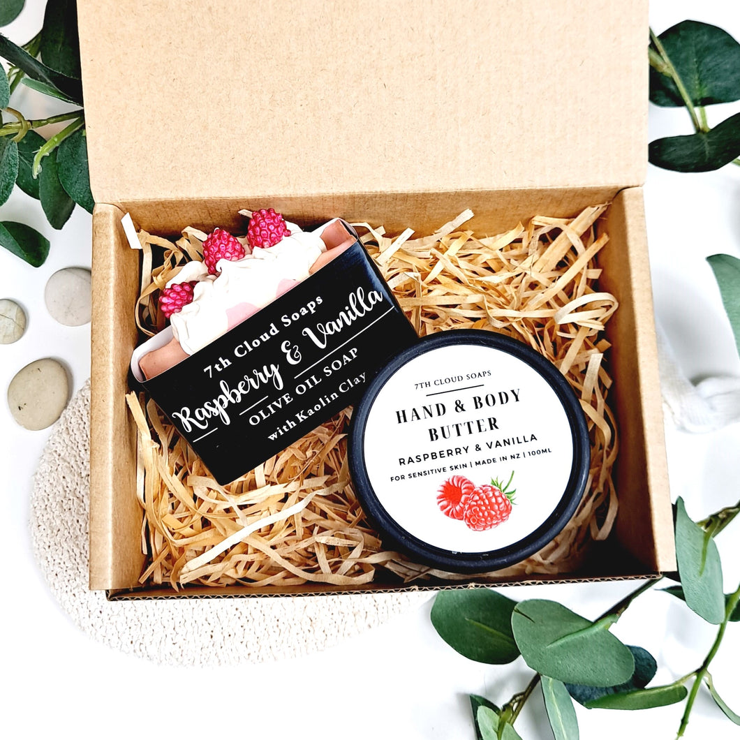 Raspberry & Vanilla Gift Box | Soap and Hand & Body Butter