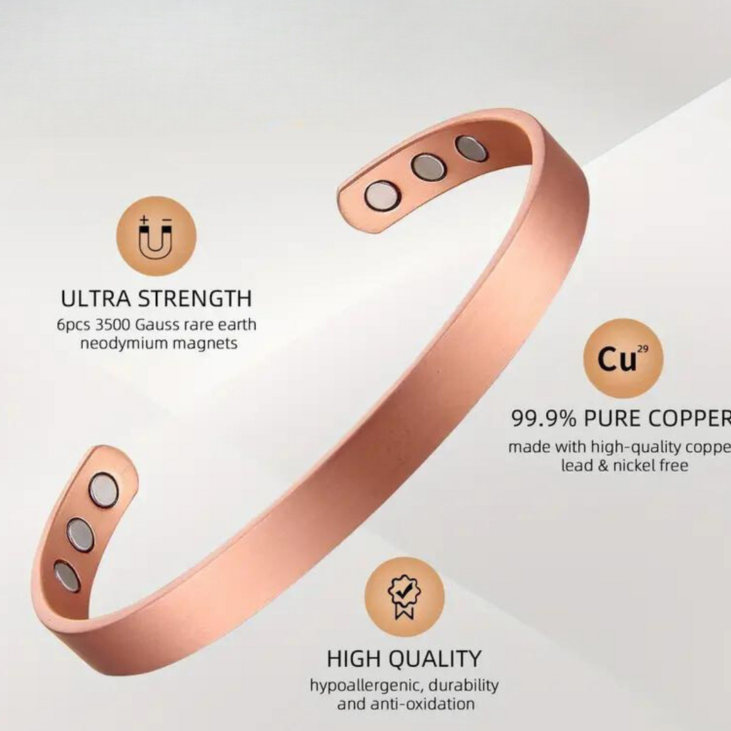 Copper Magnetic Bracelet | Adjustable for Men and Women