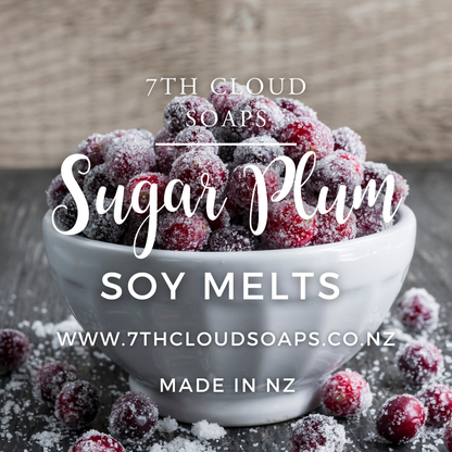 Soy Wax Melts - Sugar Plum (Plum, Black Cherries, Orange, Cinnamon, Clove, Sandalwood, Eucalyptus)