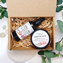 Load image into Gallery viewer, Frangipani &amp; Orchid Gift Box | Body Oil and Hand &amp; Body Butter

