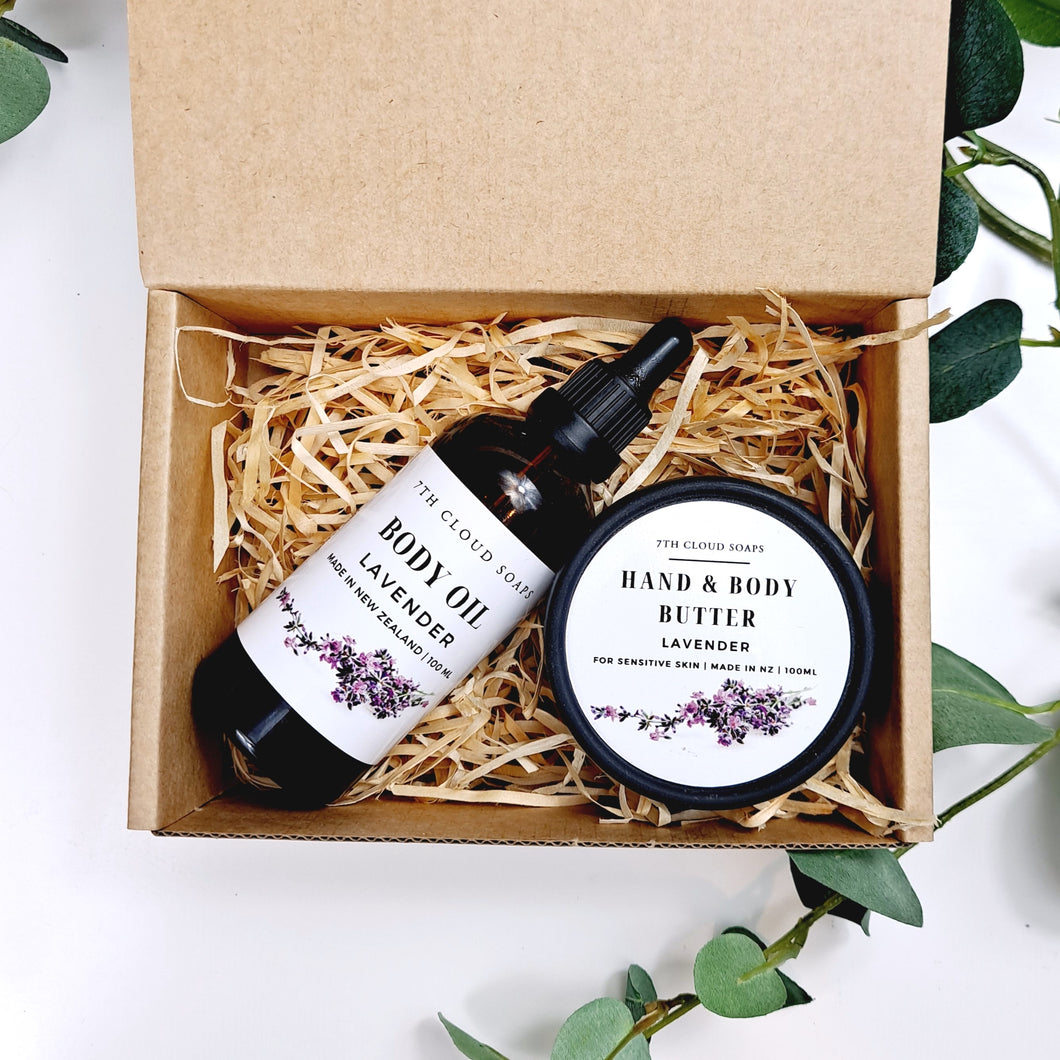 Lavender Gift Box | Body Oil and Hand & Body Butter