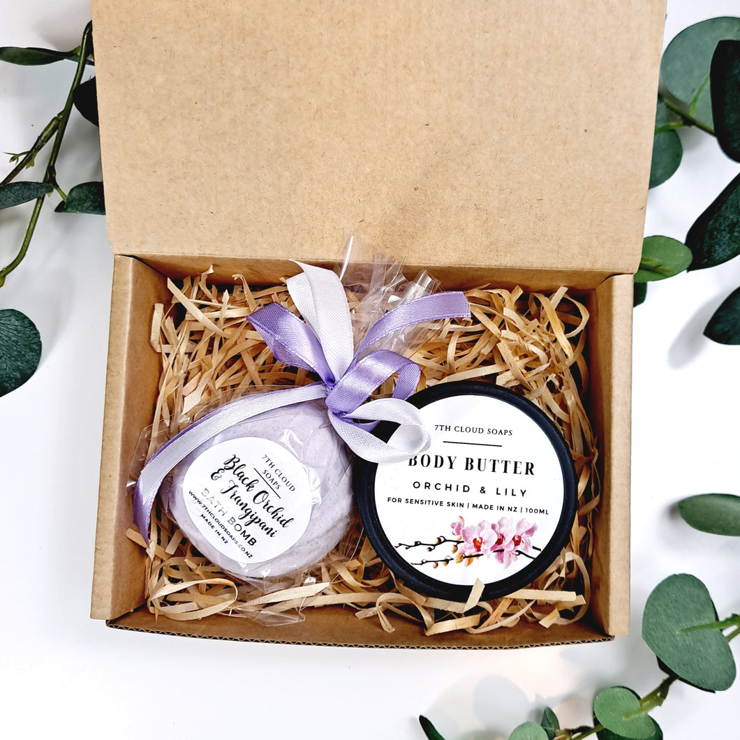 Frangipani & Orchid Gift Box | Body Butter & Bath Bomb