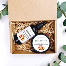 Load image into Gallery viewer, Peach Nectar Gift Box | Body Oil and Hand &amp; Body Butter
