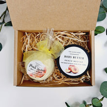 Load image into Gallery viewer, Peach Nectar Gift Box | Body Butter &amp; Bath Bomb
