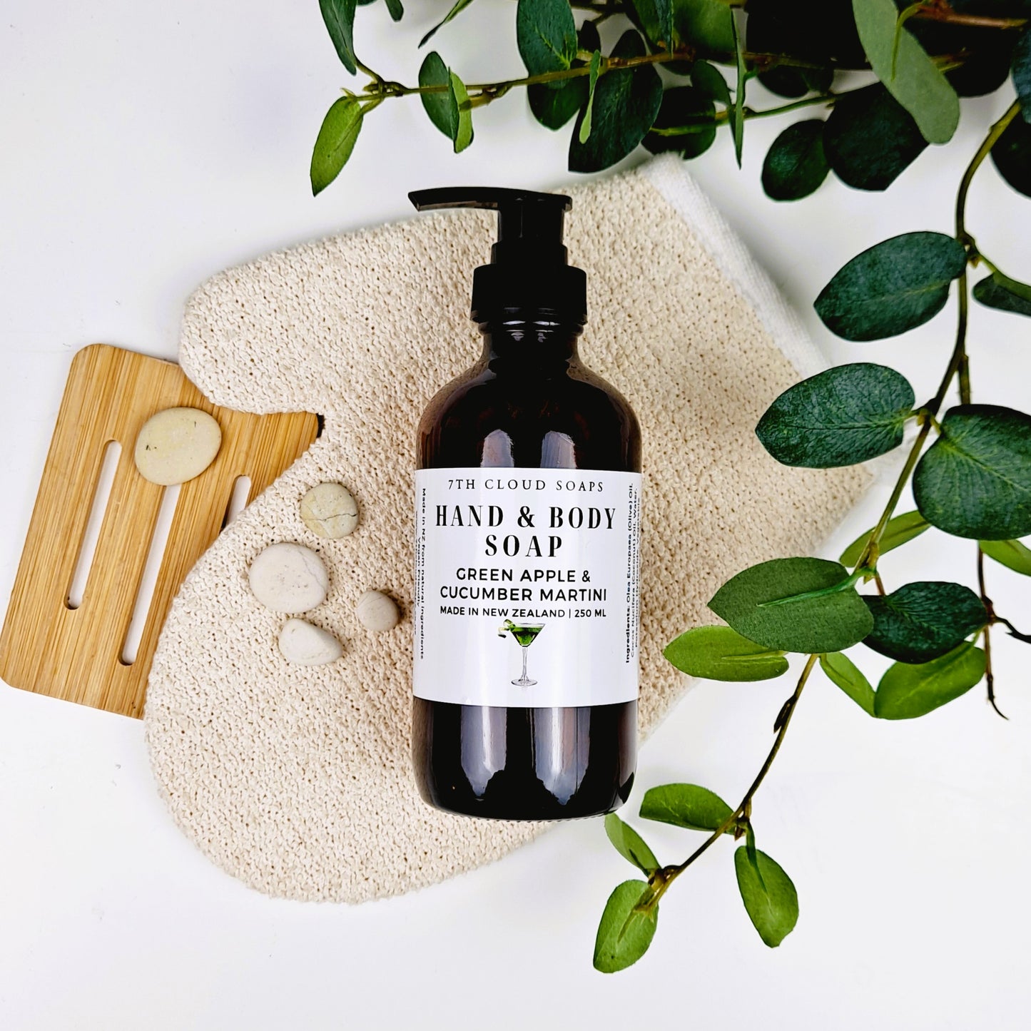Liquid Hand & Body Soap - Green Apple & Cucumber Martini Olive Oil Soap