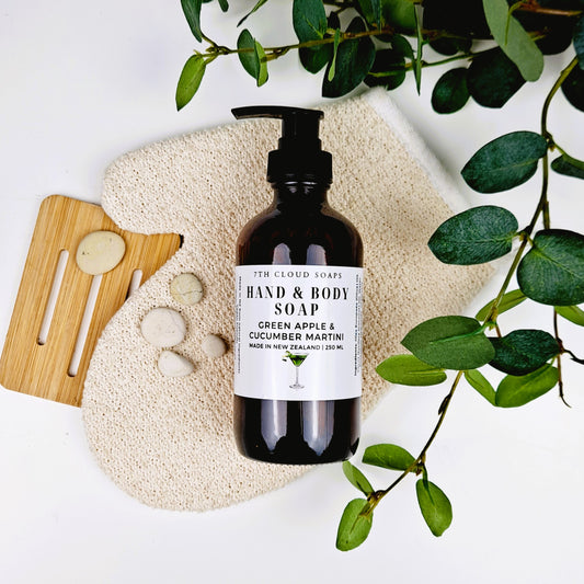 Liquid Hand & Body Soap - Green Apple & Cucumber Martini Olive Oil Soap