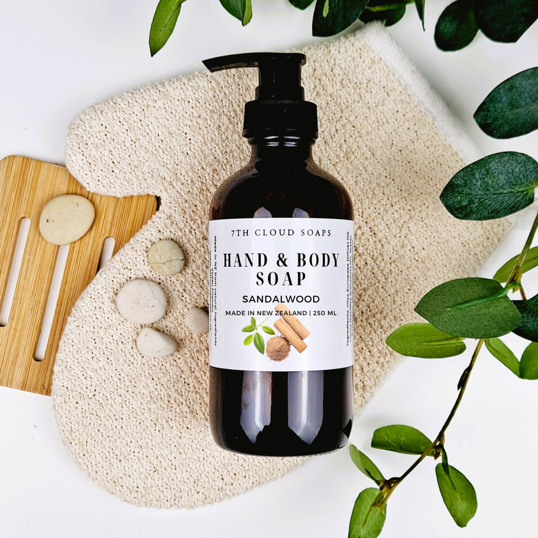 Liquid Hand & Body Soap - Sandalwood | Olive Oil Soap