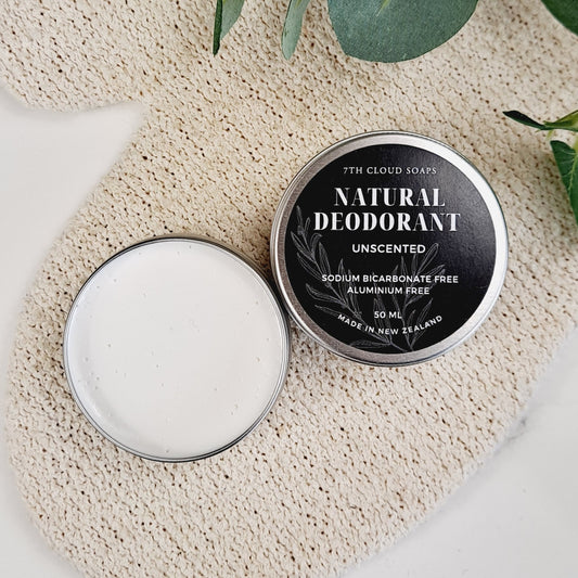 Natural Deodorant - Unscented | Baking Soda Free | Aluminum Free