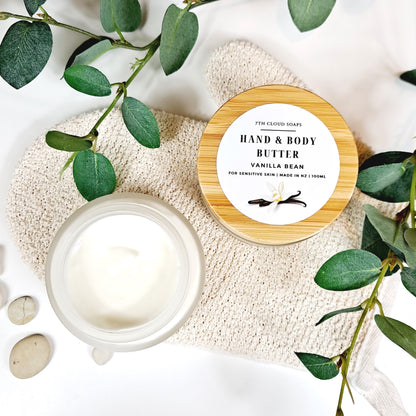 Vanilla Bean Hand & Body Butter | Glass Jar with Bamboo Lid