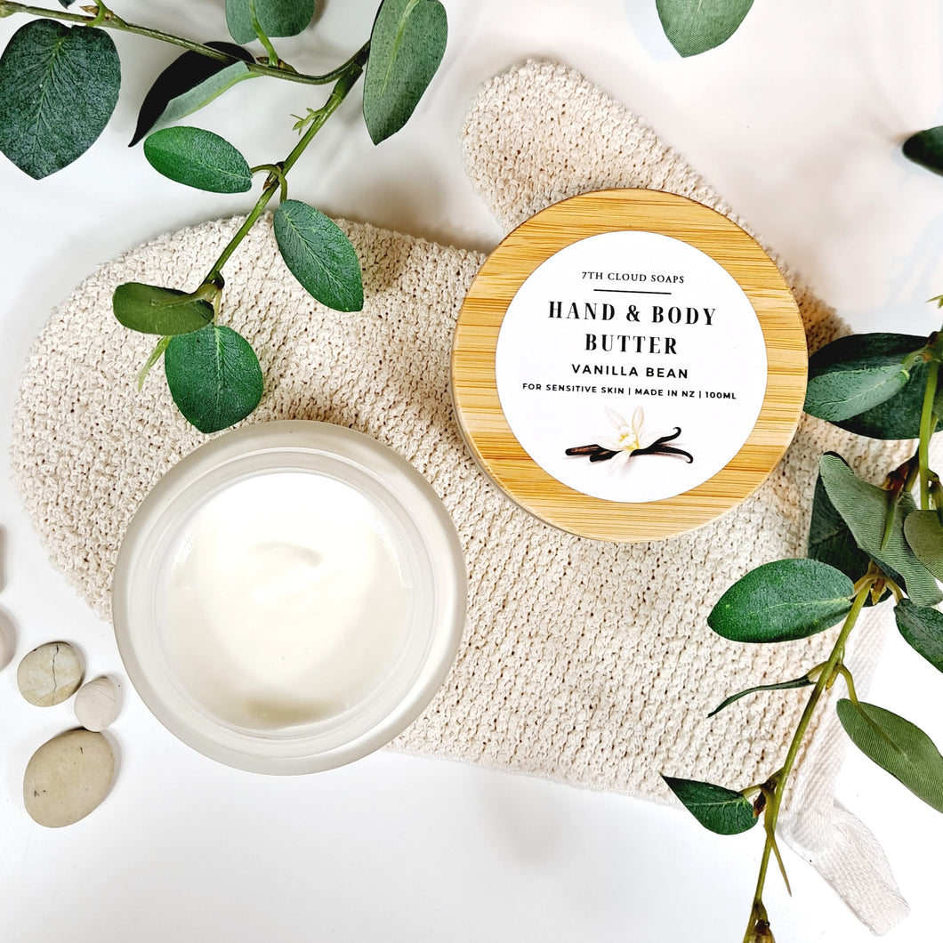 Vanilla Bean Hand & Body Butter | Glass Jar with Bamboo Lid