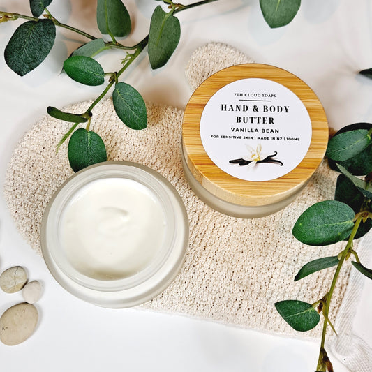 Vanilla Bean Hand & Body Butter | Glass Jar with Bamboo Lid