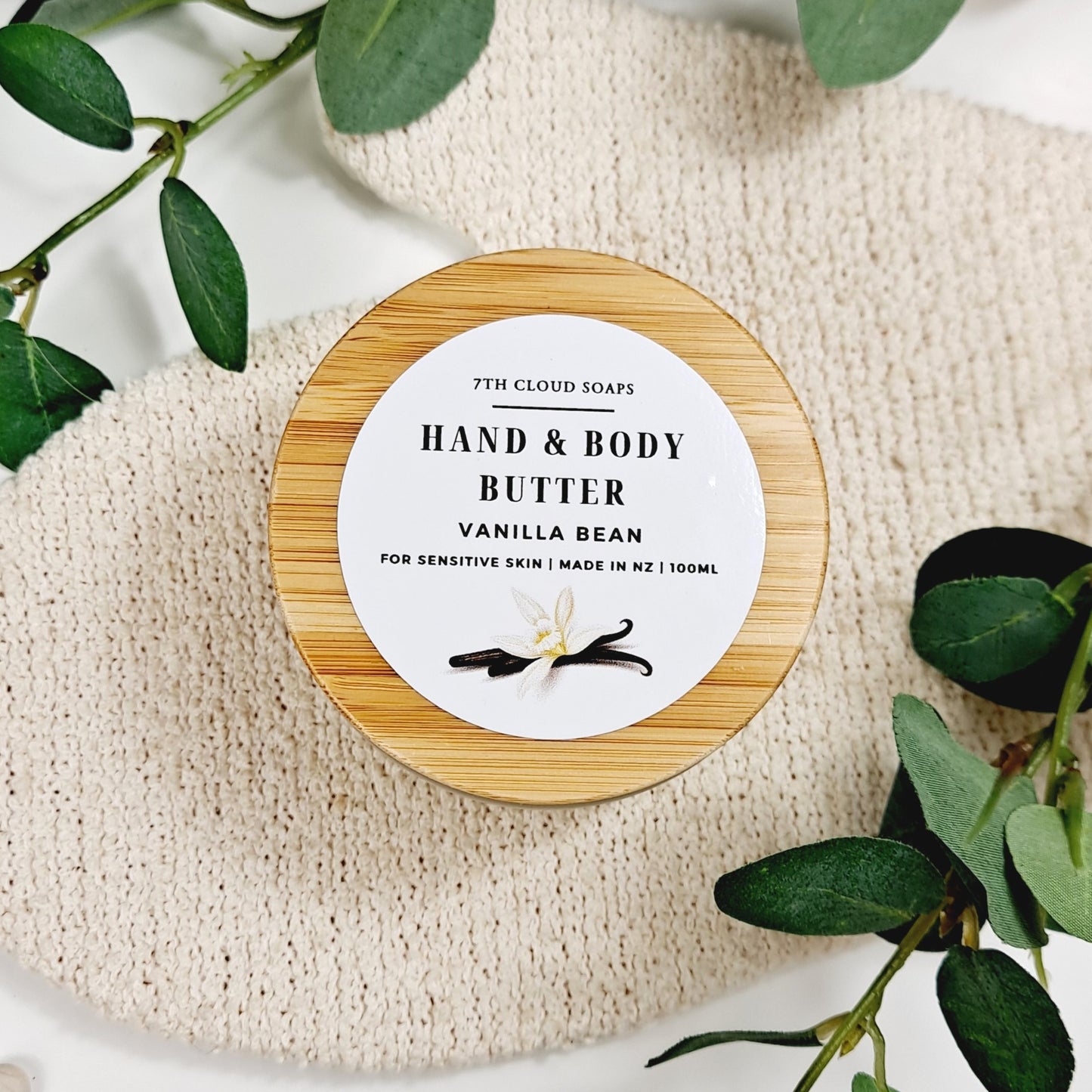 Vanilla Bean Hand & Body Butter | Glass Jar with Bamboo Lid