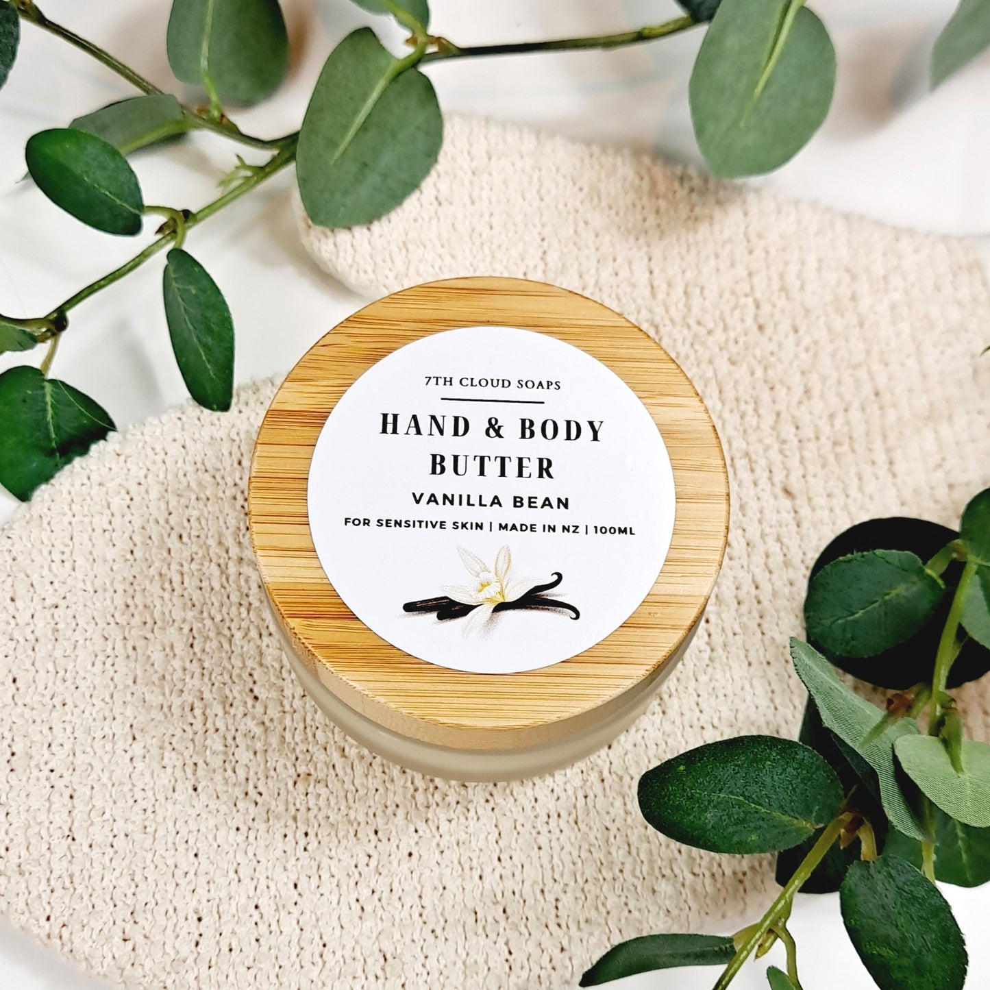 Vanilla Bean Hand & Body Butter | Glass Jar with Bamboo Lid