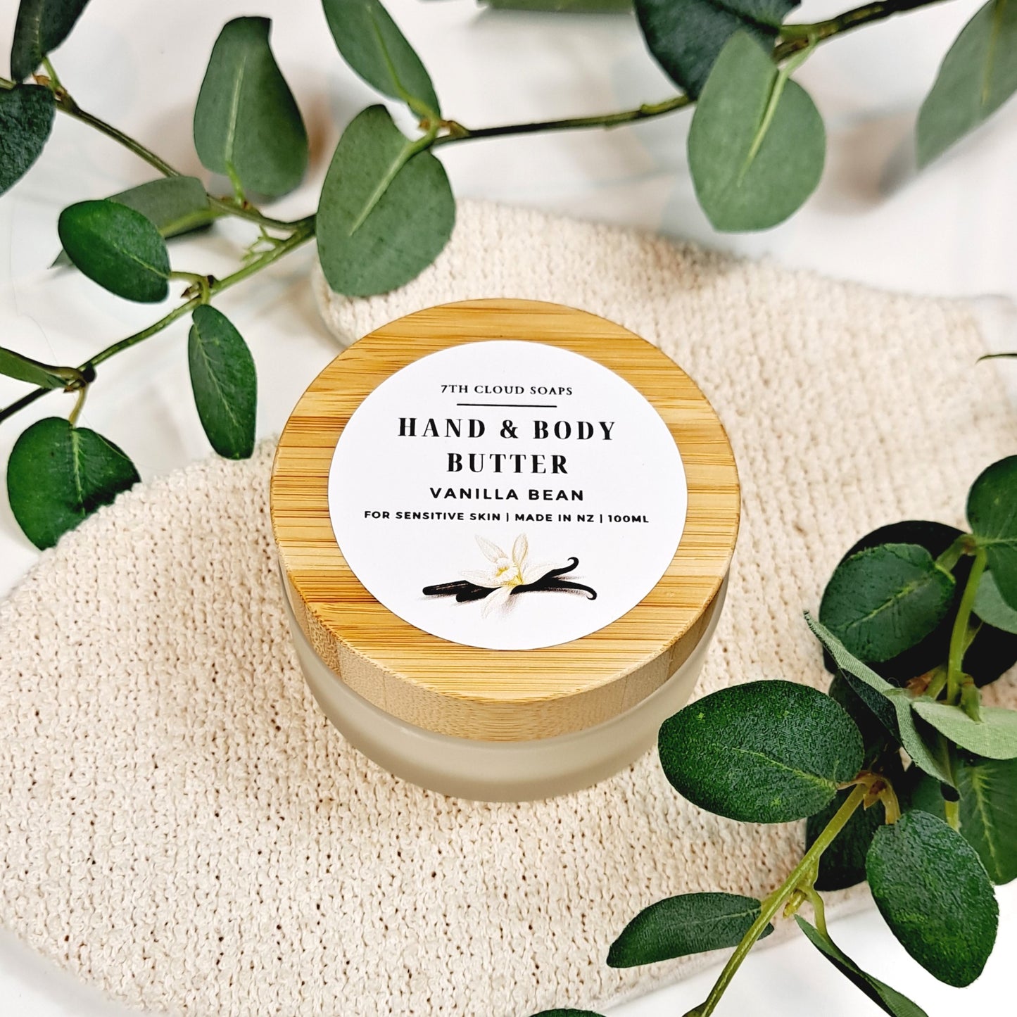 Vanilla Bean Hand & Body Butter | Glass Jar with Bamboo Lid