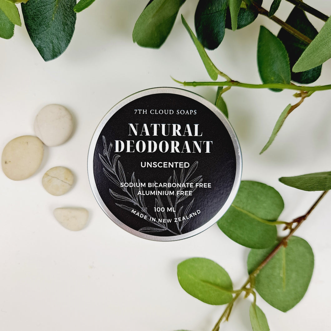 Natural Deodorant - Unscented | Baking Soda Free | Aluminum Free