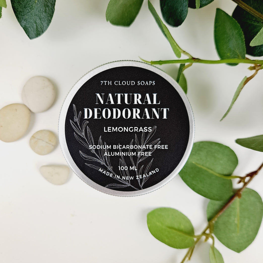 Natural Deodorant - Lemongrass | Baking Soda Free | Aluminum Free