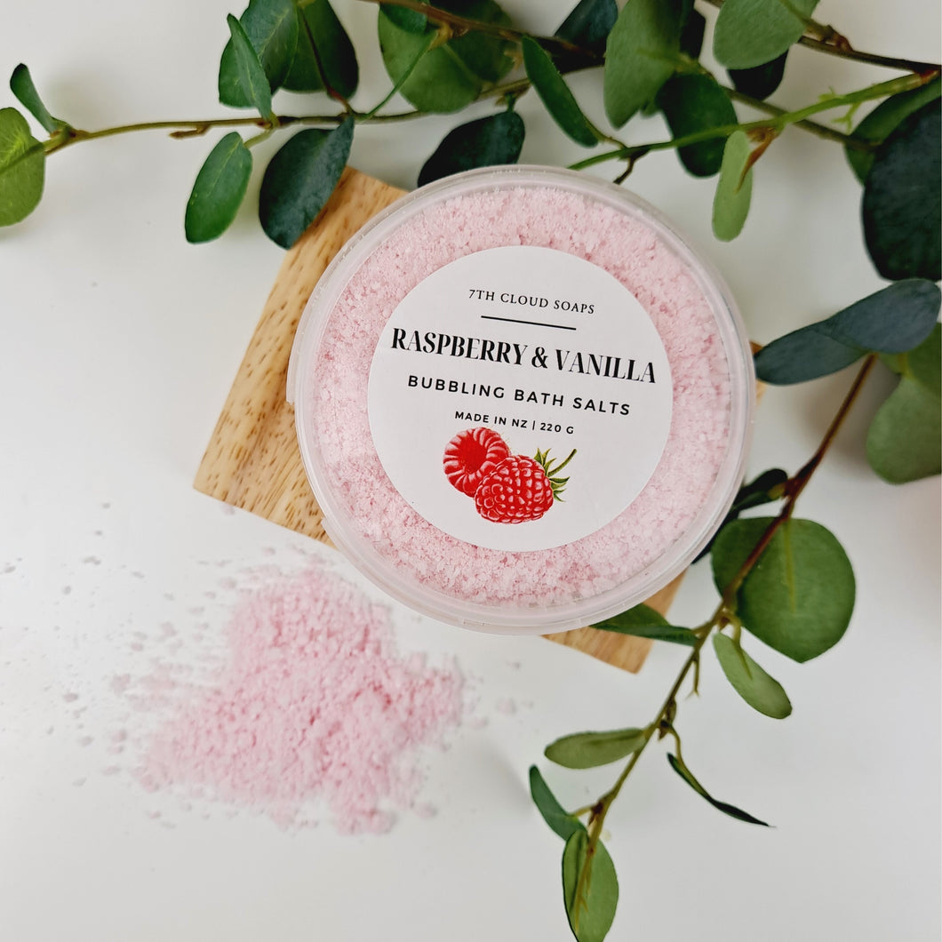 Bubbling Magnesium Bath Salts - Raspberry & Vanilla